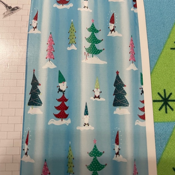 Gnomes & trees shower curtain - Picture 2 of 7